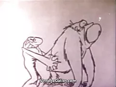 فتاة يعطي اللسان سكسي فرنسي حيوانات إلى صديقها